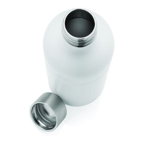 Bouteille pour boisson gazeuse en acier recyclé RCS blanc | sans marquage | non disponible | non disponible
