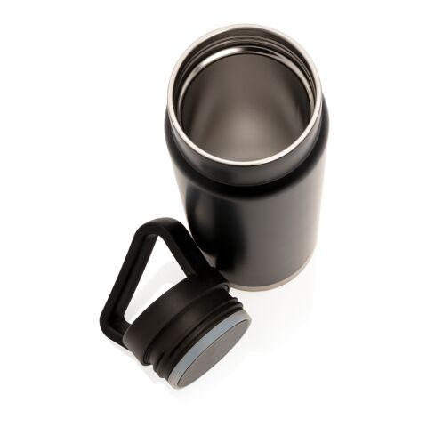 Bouteille isotherme étanche avec poignée noir | sans marquage | non disponible | non disponible