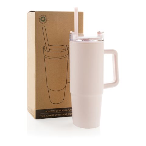 Mug 900ml avec poignée en plastique recyclé RCS Tana rose | sans marquage | non disponible | non disponible