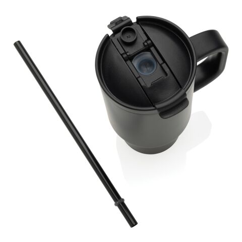 Mug 480 ml étanche en acier inoxydable recyclé RCS Cruiser noir | sans marquage | non disponible | non disponible