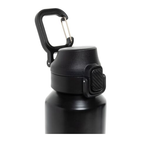 Bouteille de sport 600ML en acier recyclé RCS Via noir | sans marquage | non disponible | non disponible