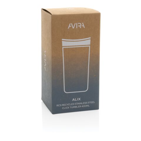 Mug 400ml en acier recyclé RCS Avira Alix argent | sans marquage | non disponible | non disponible