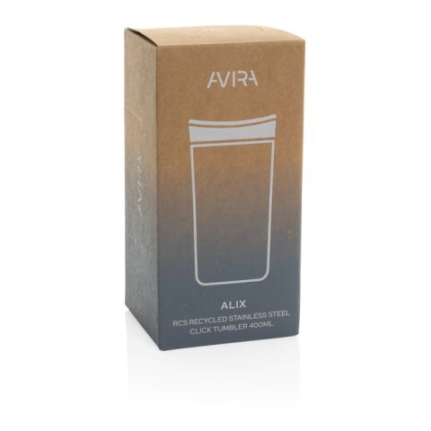 Mug 400ml en acier recyclé RCS Avira Alix blanc | sans marquage | non disponible | non disponible