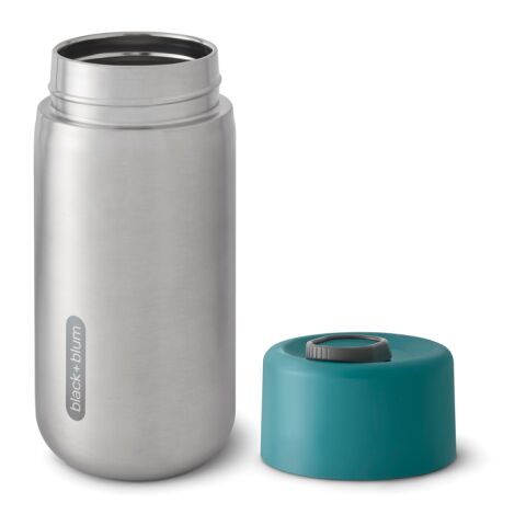 Mug de voyage 340ml étanche en acier inoxydable Black+Blum turquoise | sans marquage | non disponible | non disponible