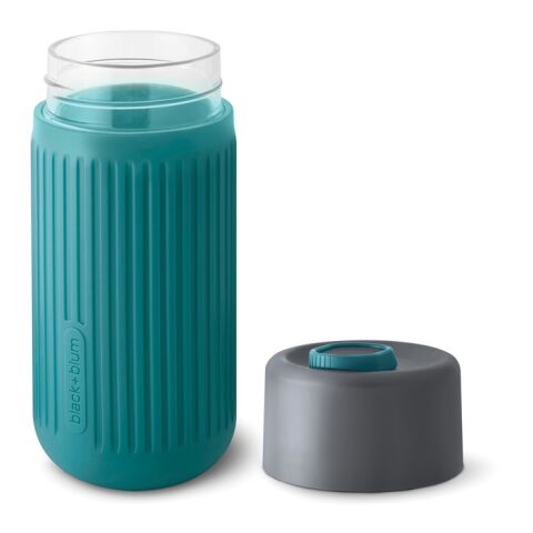 Tasse de voyage en verre 340ML Black+Blum turquoise | sans marquage | non disponible | non disponible