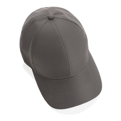 Casquette de sport 6 panneaux en rPET Impact AWARE™ gris | sans marquage | non disponible | non disponible | non disponible