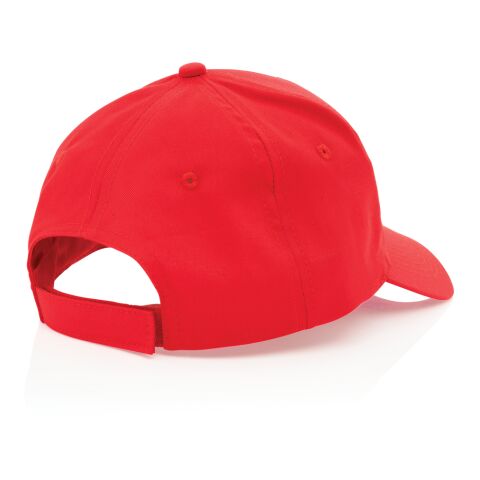 Casquette 5 panneaux en coton recyclé 190gr IMPACT rouge | sans marquage | non disponible | non disponible | non disponible