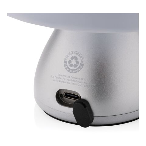 Lampe de table rechargeable par USB en plastique RCS Luming argent | sans marquage | non disponible | non disponible