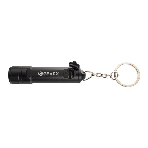 Porte-clés torche rechargeable Gear X noir | sans marquage | non disponible | non disponible