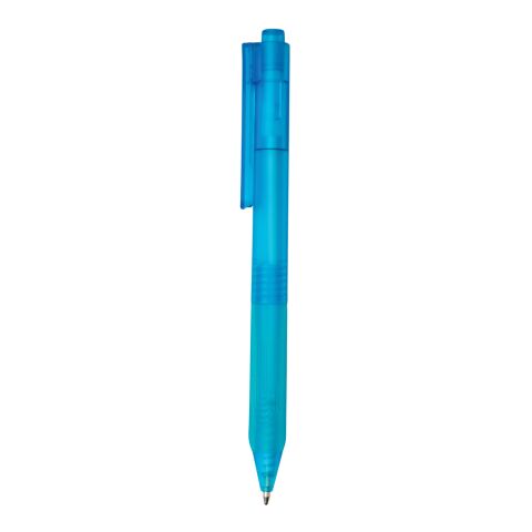 Stylo X9 finition givré avec grip silicone bleu | sans marquage | non disponible | non disponible