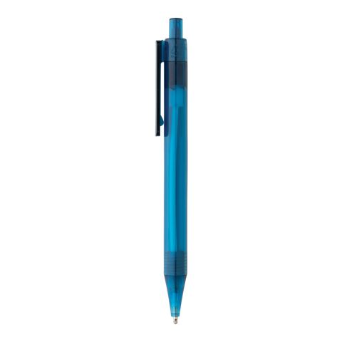 Stylo transparent X8 en rPET GRS bleu | sans marquage | non disponible | non disponible