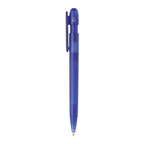 Stylo transparent en ABS recyclé et certifié GRS Devin bleu | sans marquage | non disponible | non disponible