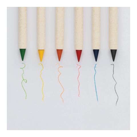 Set de 6 crayons de couleur GRS Infinity Micki blanc | sans marquage