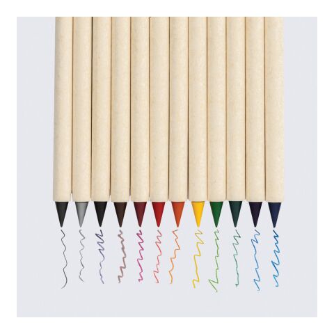 Set de 12 crayons de couleur GRS Infinity Micki blanc | sans marquage | non disponible | non disponible