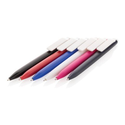 Stylo avec encre ultra glissante en ABS recyclé GRS Vibe rose-blanc | sans marquage | non disponible | non disponible