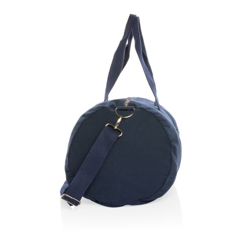 Sac de sport en toile recyclée et non teintée Impact AWARE™ bleu marine | sans marquage | non disponible | non disponible | non disponible