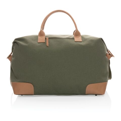 Sac weekend Impact AWARE™ en toile 16oz recyclé vert | sans marquage | non disponible | non disponible | non disponible