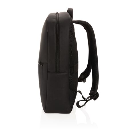 Sac à dos pour ordinateur portable en cuir végétalien Swiss noir | sans marquage | non disponible | non disponible