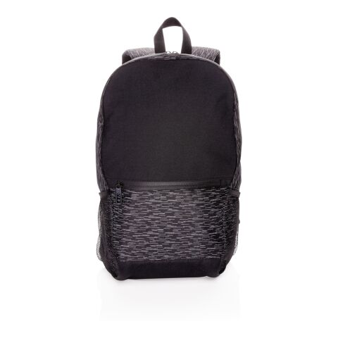 Sac à dos réfléchissant pour ordinateur portable en RPET noir | sans marquage | non disponible | non disponible | non disponible