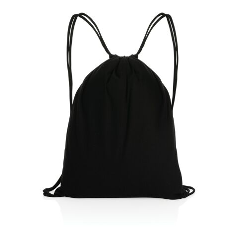 Sac à dos cordelettes en coton recyclé 145 gr Impact AWARE™ noir | sans marquage | non disponible | non disponible | non disponible