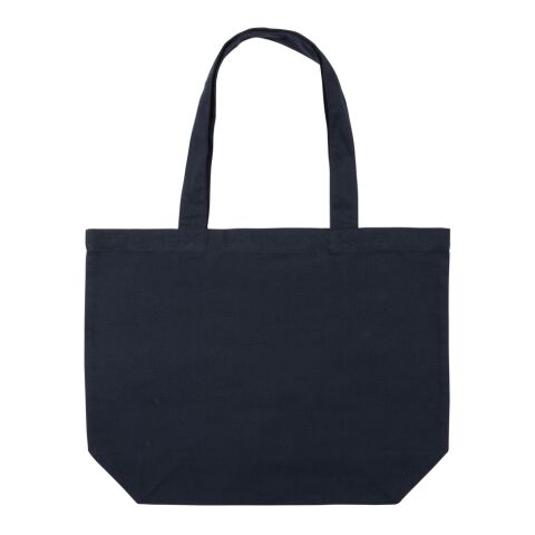 Sac shopping en toile 240g/m² recyclée non teinté Aware™ bleu marine | sans marquage | non disponible | non disponible | non disponible