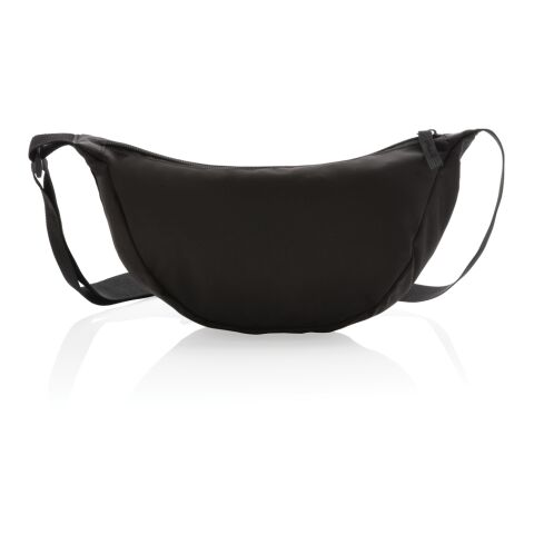 Sac demi-lune en bandoulière en rPET AWARE™ Crescent noir | sans marquage | non disponible | non disponible | non disponible
