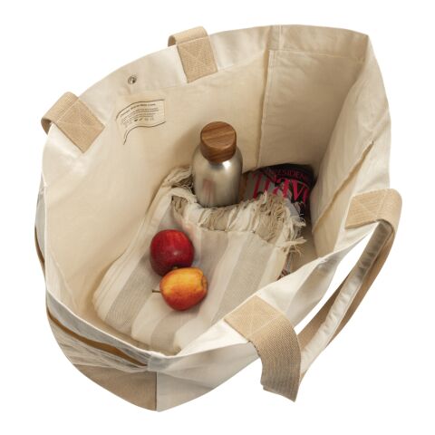 Sac shopping en toile recyclée 400 g/m² BEAU AWARE™ blanc