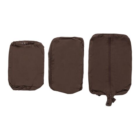 Lot de cubes de rangement en nylon recyclé RCS KENTO URBAN marron