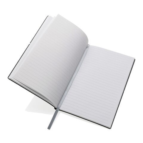 Carnet de notes A5 en cuir recyclé gris clair | sans marquage | non disponible | non disponible