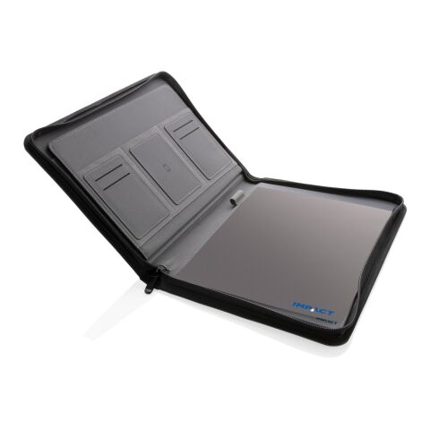 Conférencier A4 zippé Impact en rPET AWARE™ gris | sans marquage | non disponible | non disponible