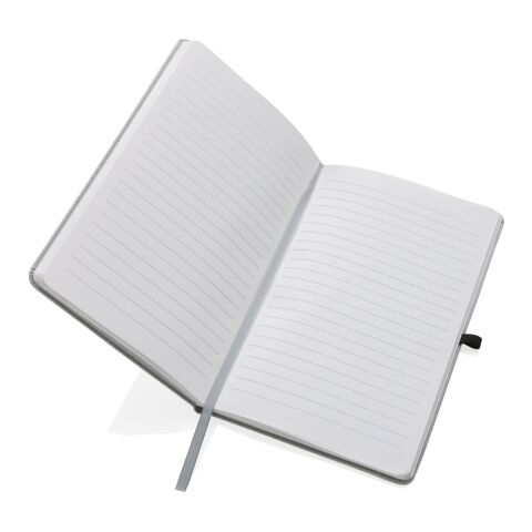 Carnet A5 à couverture rigide en cuir recyclé gris clair | sans marquage | non disponible | non disponible