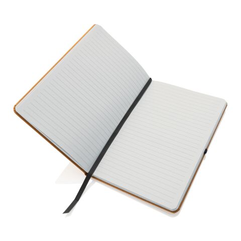 Carnet A5 à couverture rigide en cuir recyclé marron | sans marquage | non disponible | non disponible
