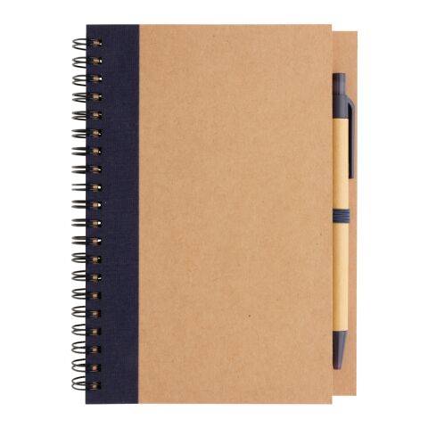 Cahier à spirales kraft avec stylo bleu | sans marquage | non disponible | non disponible