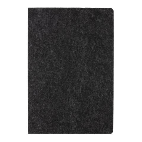 Cahier A5 en feutre recyclé certifié GRS Phrase noir | sans marquage | non disponible | non disponible