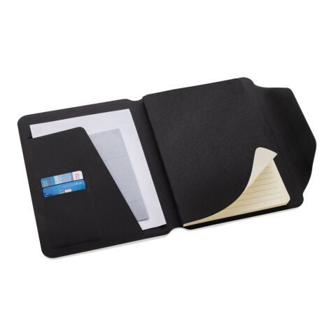 Conférencier A5 en noyer et rPET AWARE™ Teri noir | sans marquage | non disponible | non disponible