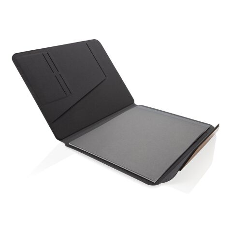 Conférencier A4 en noyer et rPET AWARE™ Teri noir | sans marquage | non disponible | non disponible