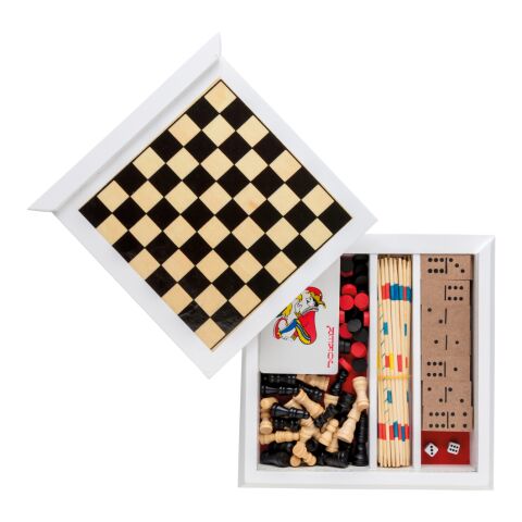 Set de jeux 5 en 1 en bois FSC® blanc | sans marquage | non disponible | non disponible