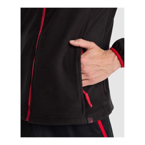Veste unisexe en micropolaire Terrano Standard | Noir-Rouge | M | sans marquage | non disponible | non disponible