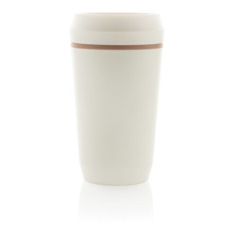 Mug 354 ml avec couvercle 360 en plastique recyclé Topl marron | sans marquage | non disponible | non disponible
