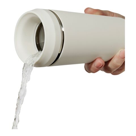 Mug 354 ml avec couvercle 360 en acier recyclé Topl marron | sans marquage | non disponible | non disponible