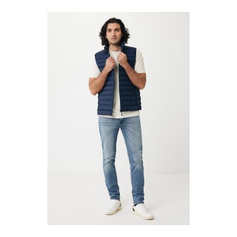 Bodywarmer homme en polyester recyclé Iqoniq Meru bleu marine | XXL