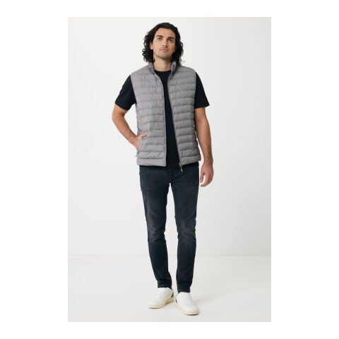 Bodywarmer homme en polyester recyclé Iqoniq Meru gris argent | M | sans marquage | non disponible | non disponible | non disponible