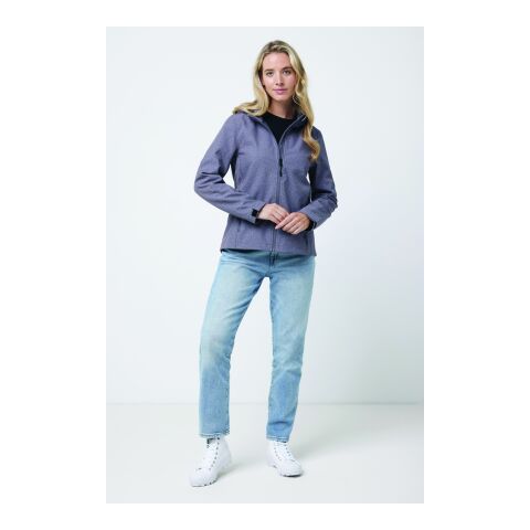 Veste femme soft shell en polyester recyclé Iqoniq Makalu gris chiné volcanique | S | sans marquage | non disponible | non disponible | non disponible