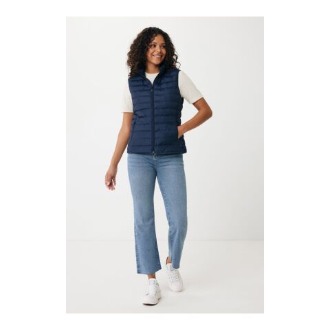 Bodywarmer femme en polyester recyclé Iqoniq Meru bleu marine | XL | sans marquage | non disponible | non disponible | non disponible