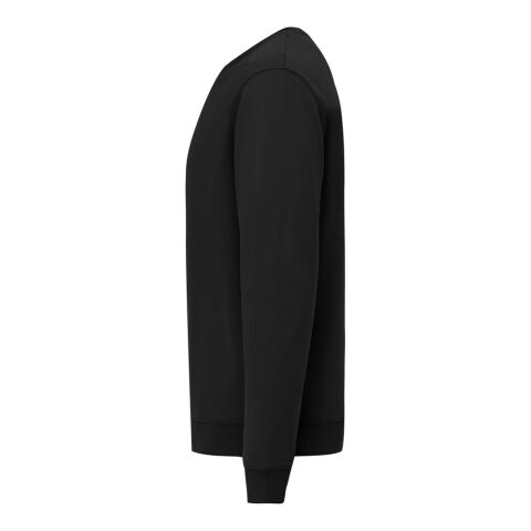Sweater à col rond en coton recyclé IQONIQ Torla noir | XS