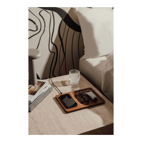 VINGA Plateau organisateur avec chargeur de bureau RCS Timo marron | sans marquage | non disponible | non disponible