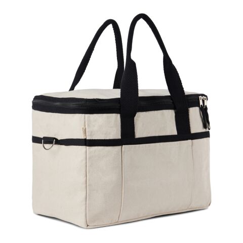 VINGA Panier isotherme en toile recyclée AWARE™ Volonne blanc cassé-noir | sans marquage | non disponible | non disponible | non disponible