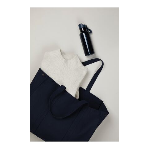 VINGA Grand tote bag en toile recyclée AWARE™ Hilo bleu marine | sans marquage | non disponible | non disponible | non disponible