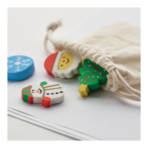 Set de 4 gommes de Noël beige | sans marquage | non disponible | non disponible | non disponible