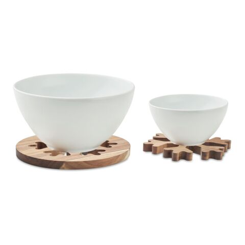 2 dessous de plat en d&#039;acacia bois | sans marquage | non disponible | non disponible